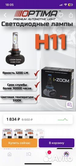 Светодиодные лампы h11