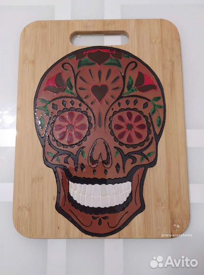Доска разделочная, сервировочная Sugar Skull