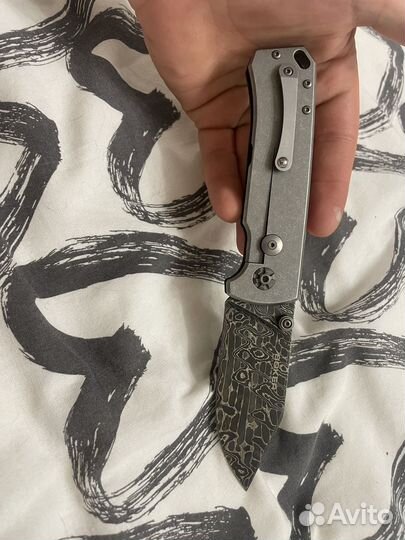 Нож складной boker tiger damast