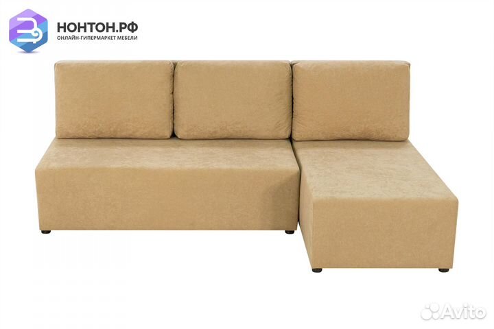 Диван угловой еврокнижка Комо бежевый