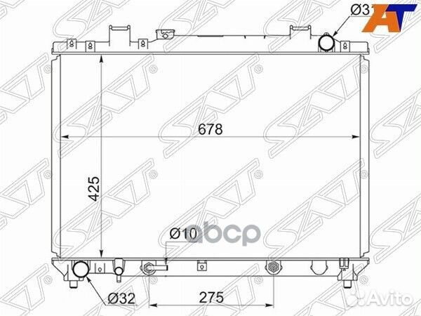 Радиатор Toyota Town Ace 96-08 TY005018 Sat