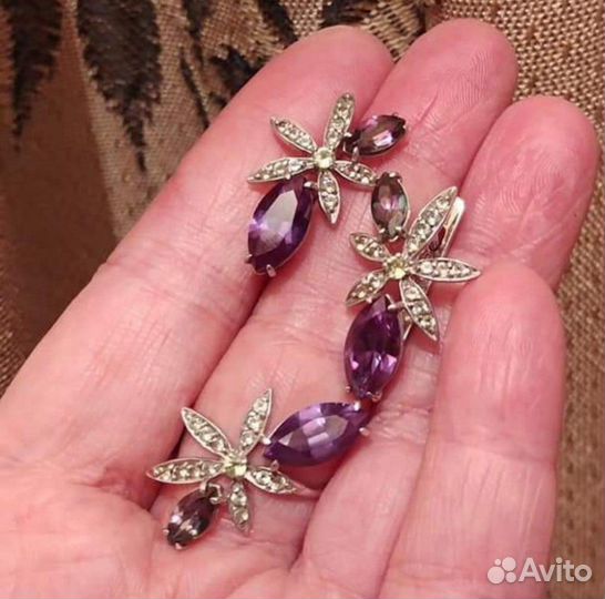 Серебро с александритами