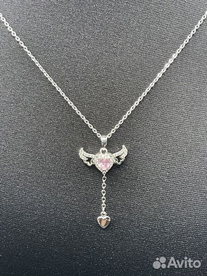 Колье с кулоном бижутерия