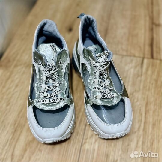 Кроссовки спортивные новые серебро женские 40