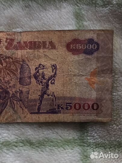 Замбия 5000 квача 1992