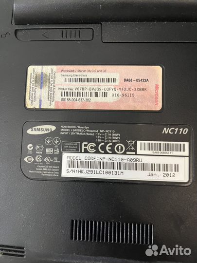 Нетбук samsung nc110
