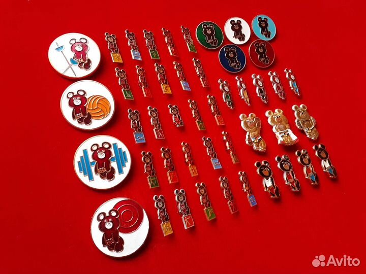 6 полных наборов Олимпиада 80. Мишка Олимпийский