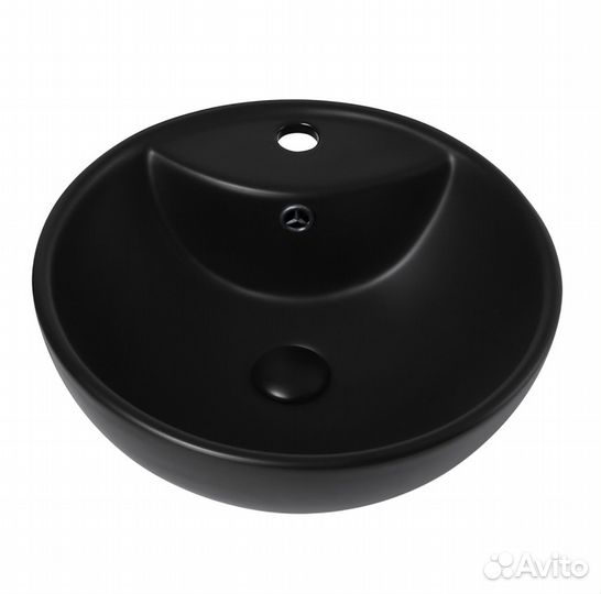 Раковина накладная черная матовая