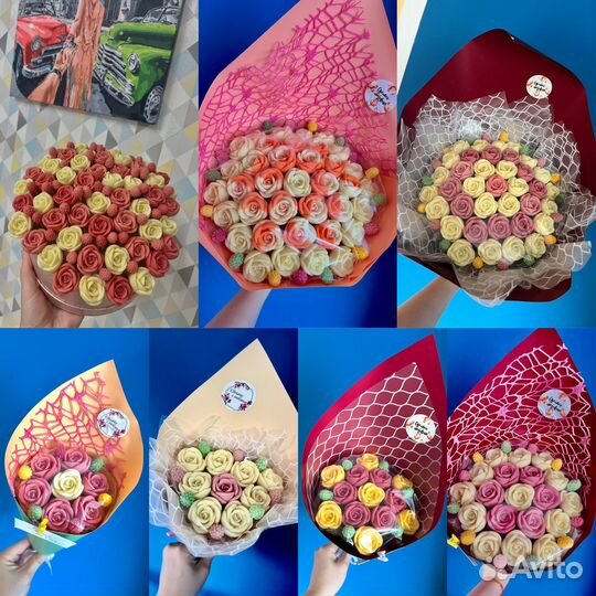 Подарки. Букет из шоколадных роз