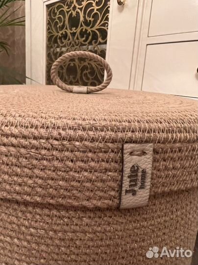 Корзина для белья из джута