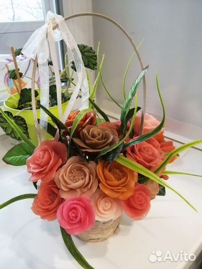 Букет из мыльных цветов. Мыльный букет