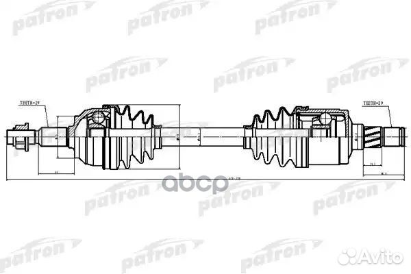 Полуось передн лев jeep: commander, grand chero