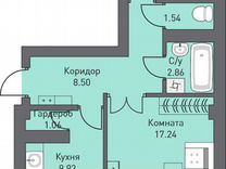 2-к. квартира, 55,6 м², 6/12 эт.