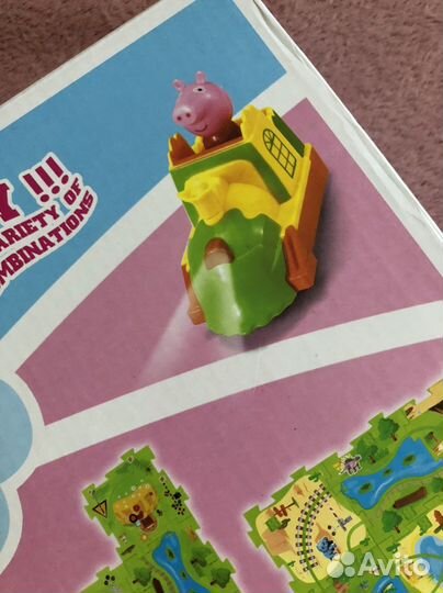 Свинка пепа пазл с паровозиком