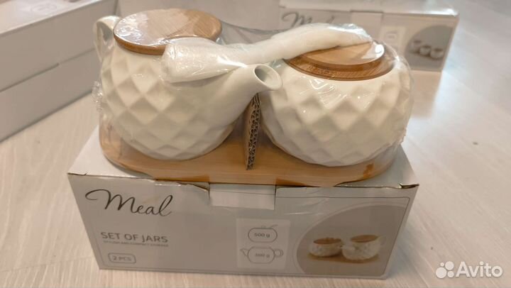 Чайник заварочный и сахарница набор фарфоровый