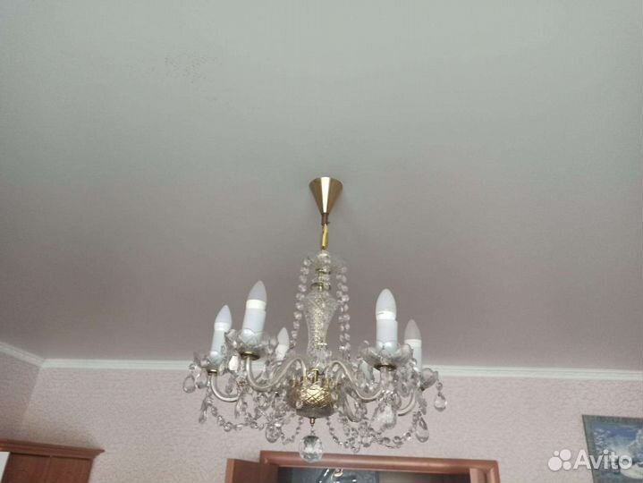 Люстра хрустальная чехословакия