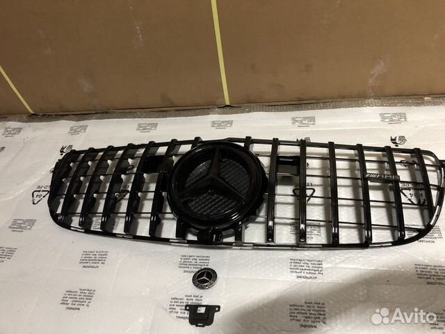 Mercedes GLS W166 решетка радиатора AMG GT черная купить в Москве ...