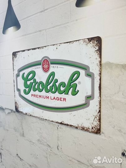 Декор на стену табличка Grolsch Beer