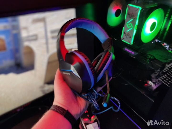 Игровые наушники borofone BO104 (Синий)