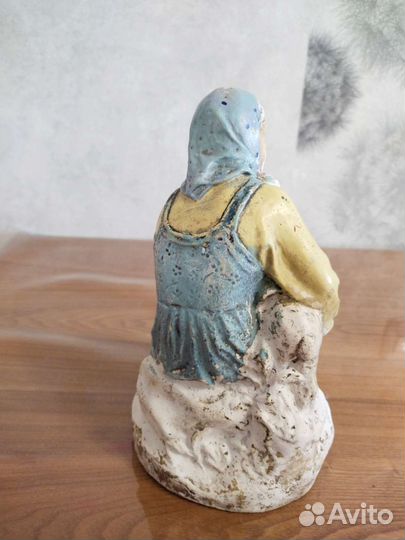 Статуэтка из гипса СССР Алёнушка с козленком