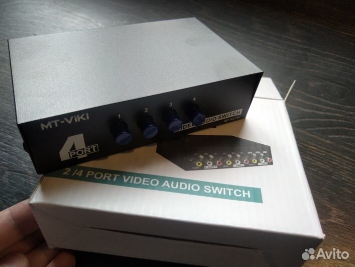 Аудио видео коммутатор RCA 4x1 переключатель свич