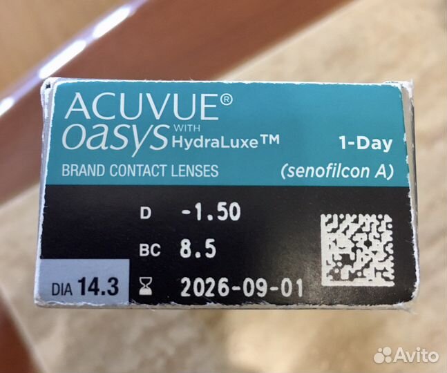 Контактные линзы acuvue oasys 1-Day R 8,5, D -1,5