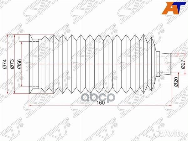 Пыльник рулевой рейки toyota land cruiser/lexus