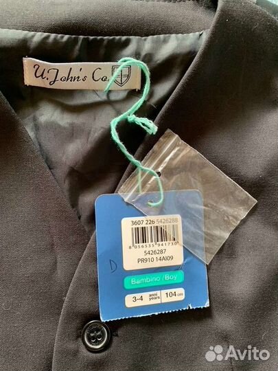 Новый Чёрный жилет на мальчика рост 104см OVS