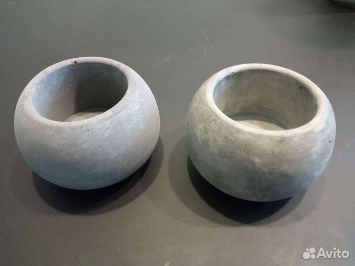 Горшочки каменные для кактусов-суккулентов, свечей