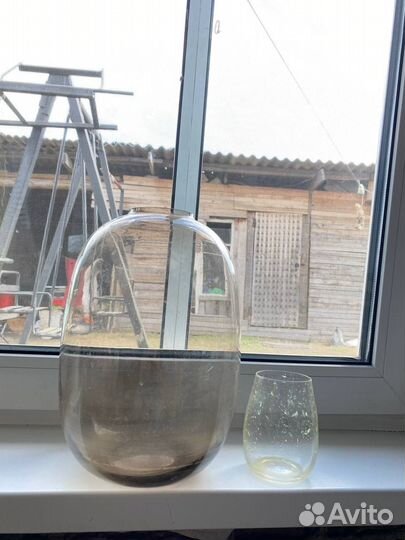 Большая стеклянная ваза Фирма h&m