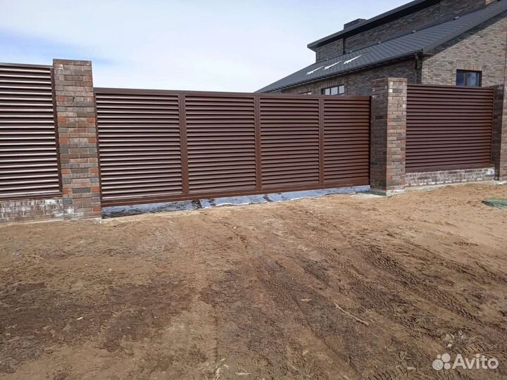 Автоматические откотные ворота и калитка