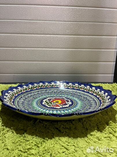 Узбекский Ляган 42 см с рифлеными краями