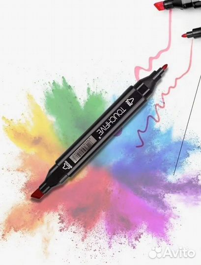 Маркеры для скетчинга двухсторонние 80 цветов