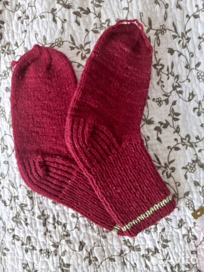 Носки ручной вязки шерстяные