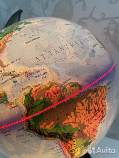 Глобус с подсветкой физический