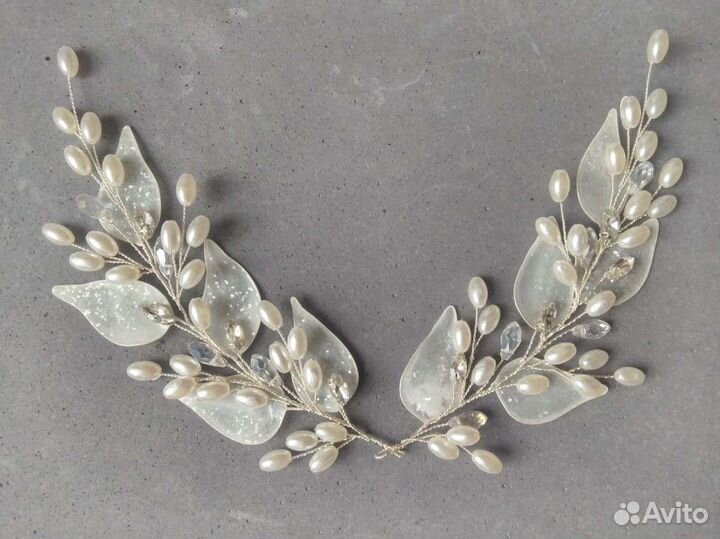 Веточка на причёску, свадебное украшение для волос