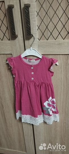 Детская одежда для девочек 80 86 пакетом