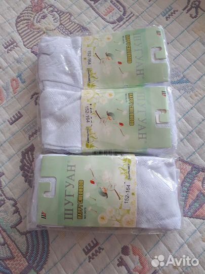 Колготки белые для школы новые 152-164 рост