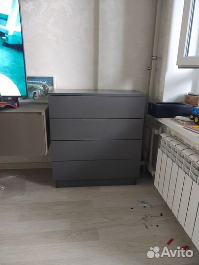 Комод новый серый