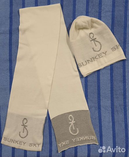 Комплект шапка с шарфом женская