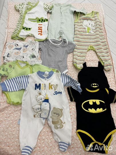 Огромный пакет вещей на мальчика 0-6 мес