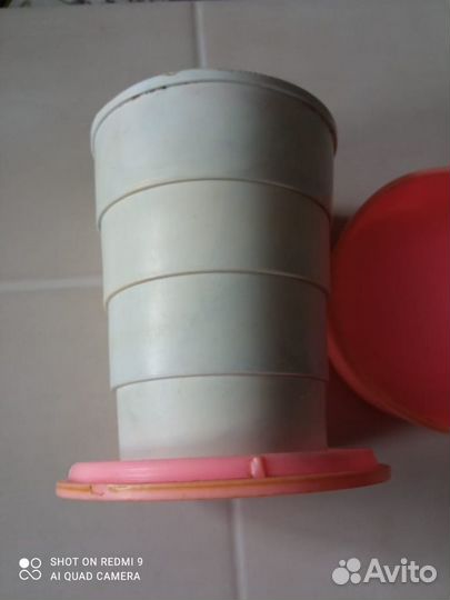 Стаканчик курортный складной шайбочкой