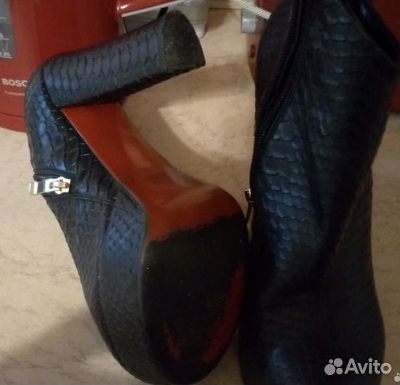 Ботильоны stiletto 37 р, эко кожа, без дефектов