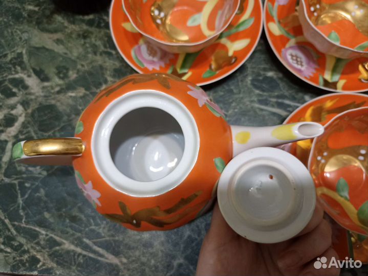 Чайный сервиз СССР золотой олень