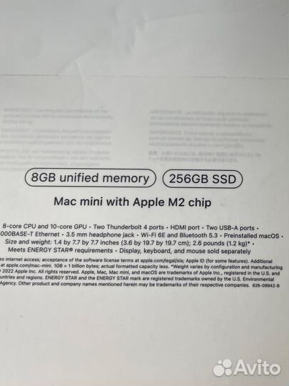 Apple Mac mini m2 8gb/256gb новый