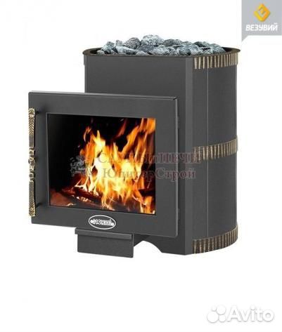 Дровяная печь для бани Везувий Лава 16 Панорама