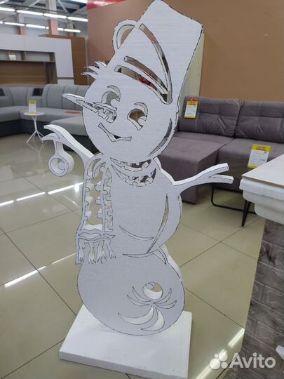 Декоративный камин + Снеговик