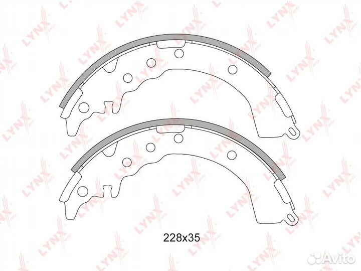 Колодки тормозные задние комплект BS7513 (lynxauto