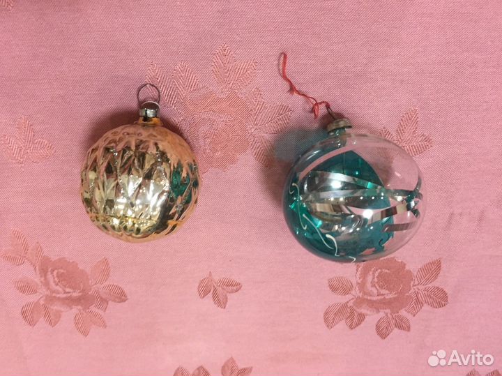 Елочные игрушки (шарики, фигурки) СССР б/у 2