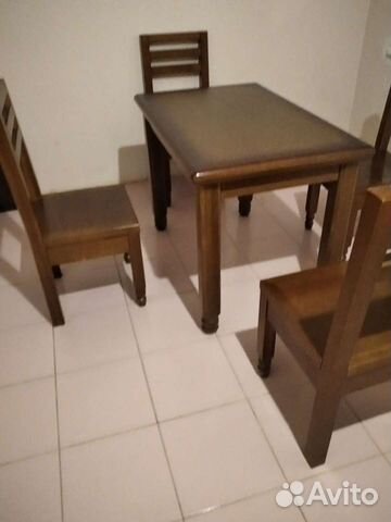 Кухонный стол и стулья массив дуба